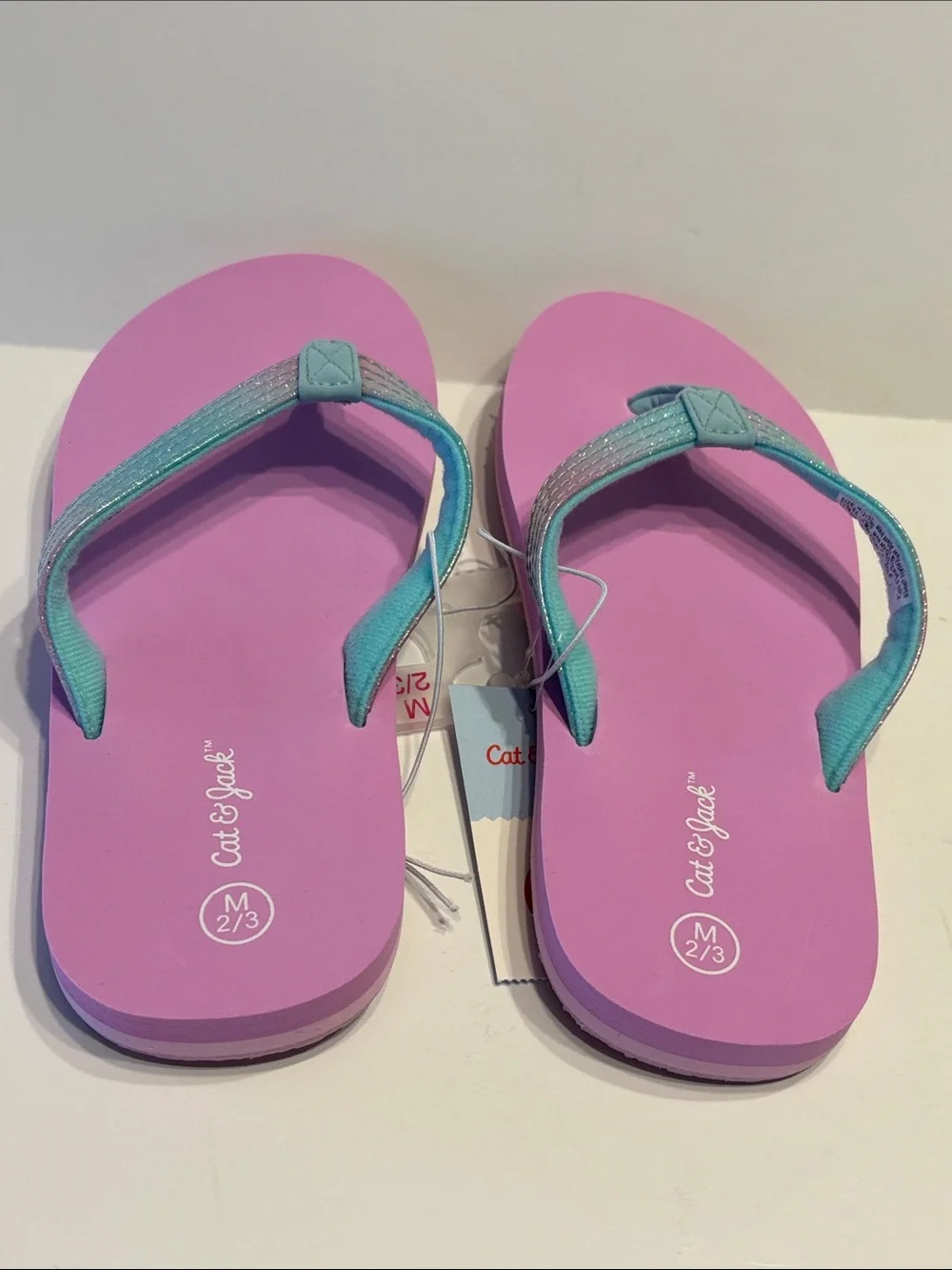 Cat & Jack Girl's Jami Pink Flip Flops
